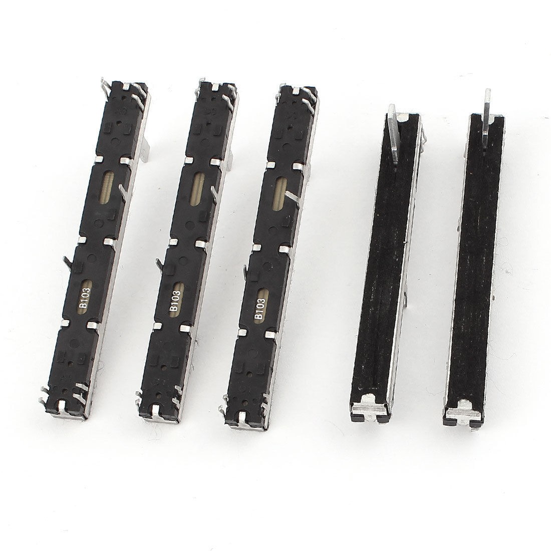 5Pcs Fader Mixer Slide Potentiometer 10K Ohm Linear Pot 60mm Travel 5 Terminals