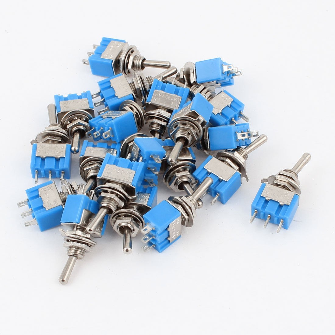 20pcs 3 Pin AC 15V 6A SPST Latching 2 Positions on on Toggle Switch Switches