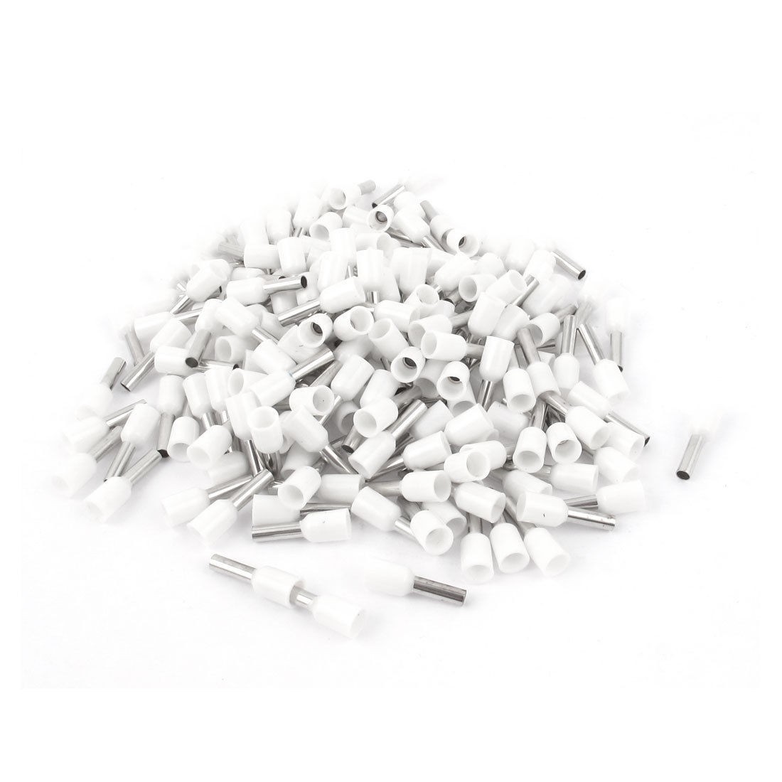 200pcs AWG14 Wire Copper Crimp Connector Insulated Ferrule Cord Terminal White