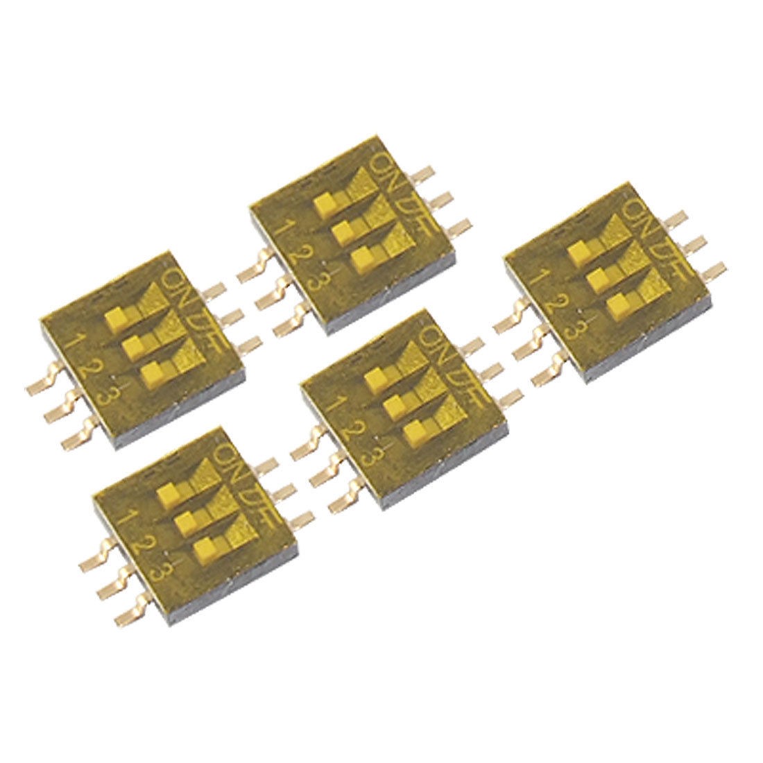 3P Dual Row 1.27mm Pitch Surface Mount DIP Switch 5 Pcs