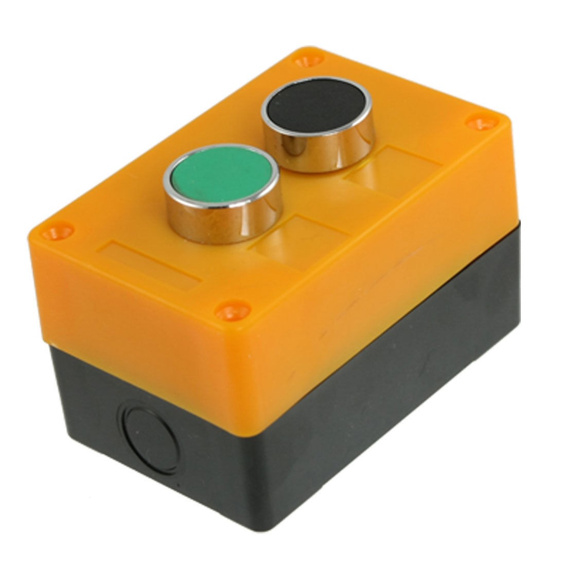 AC 400V 10A Black Green Momentary Push Button Switch Station Non Lock 1 NO N/O