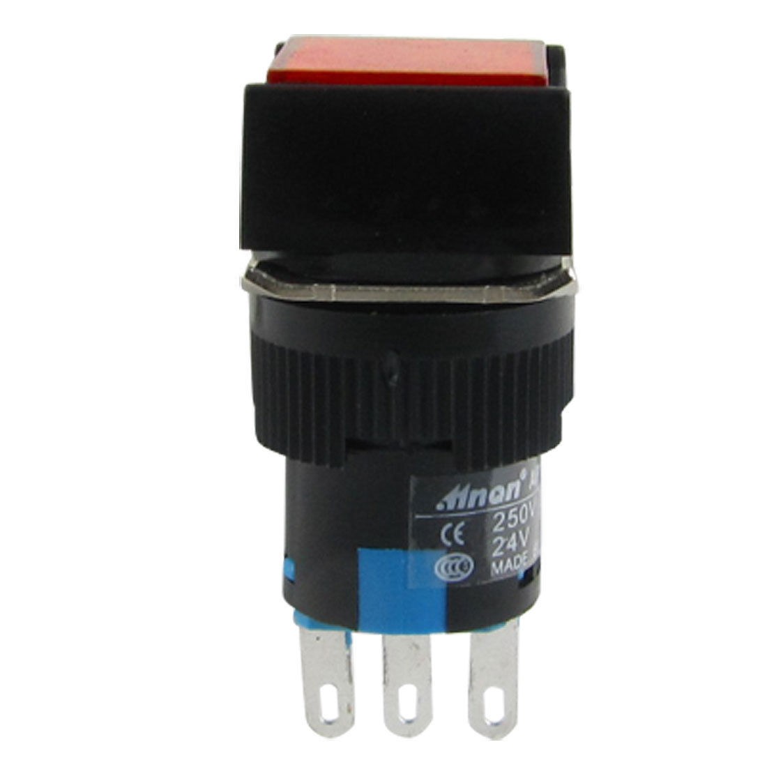 Red Square Cap Momentary 1NO 1NC Momentary Push Button Switch Xqsqf