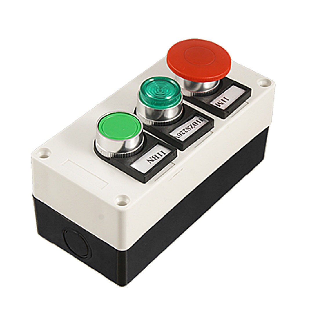 Green Light Self Locking Flat Push Button Switch Station