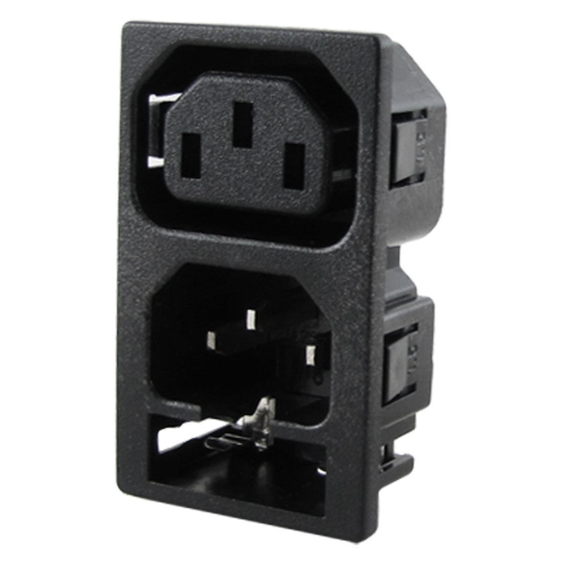AC 250V 10A IEC 320 C13 C14 Inlet Panel Power Socket w Fuse Holder