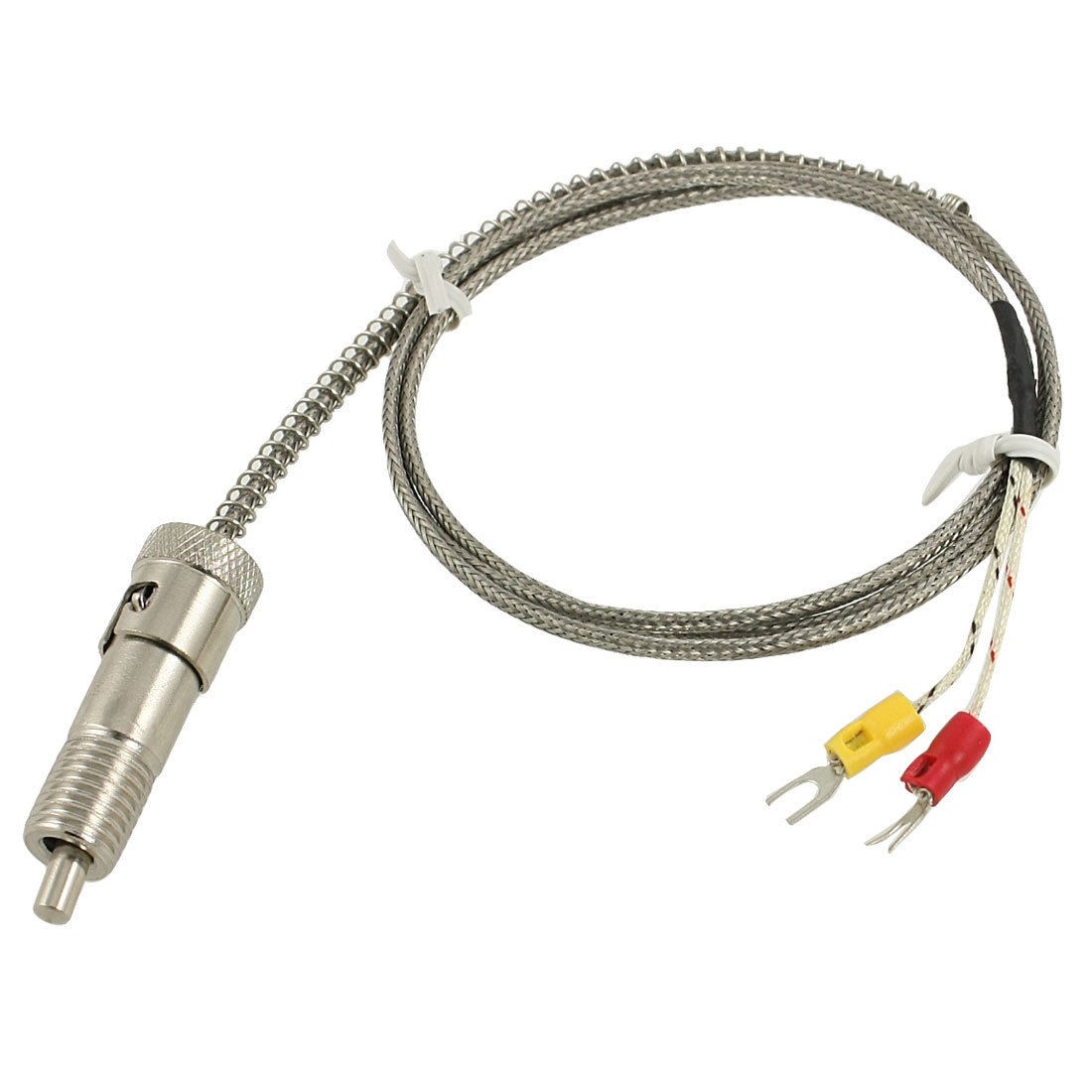 1M 3.3ft 0-400C K Type Thermocouple Sensor w Bayonet M12 Screw Mount