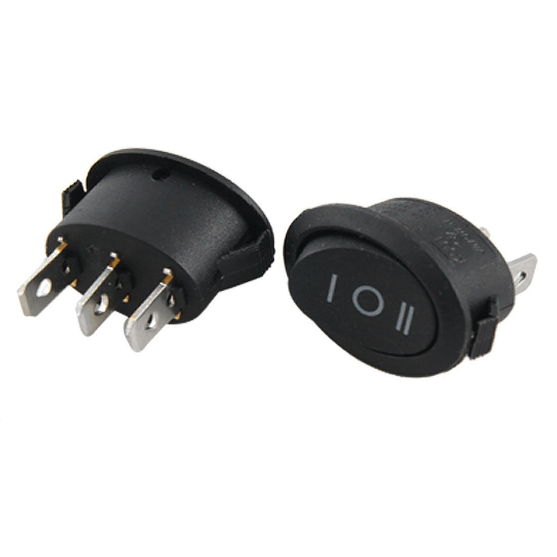 2xAC 6A/250V 10A/125V 3Pin ON-OFF-ON SPDT 3 Position Snap in Oval Rocker Switch