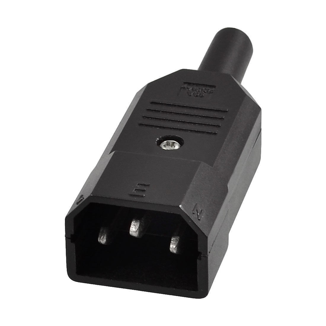 IEC C14 Male Plug Power Adapter Rewirable Connector Black AC 250V 10A