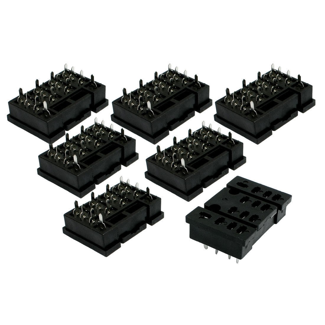 7 Pcs x Plug in PCB Mount 14 Pin Power Relay Socket Base for LY4NJ HH64P