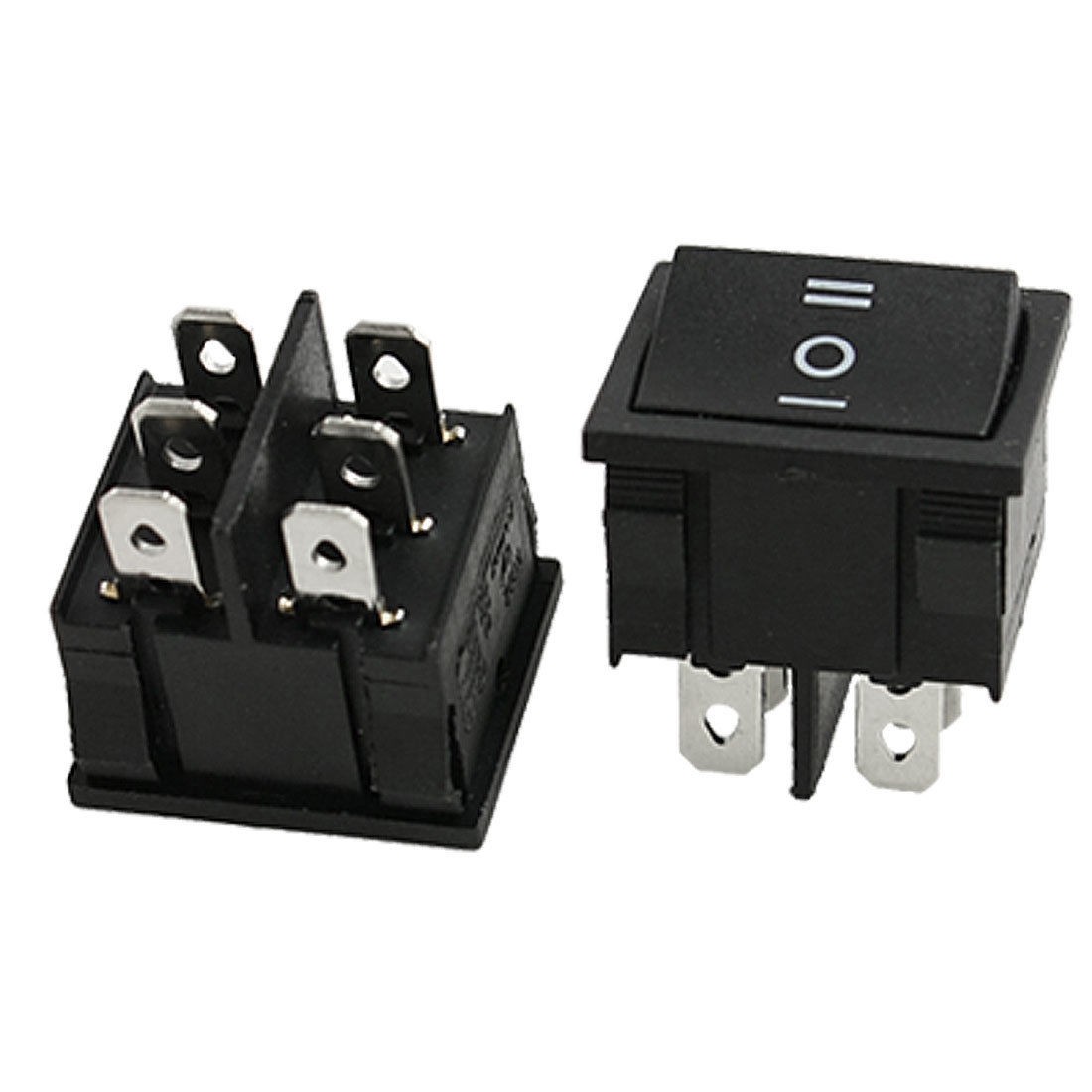 5 Pcs x 6 Pin DPDT ON-OFF-ON 3 Position Boat Rocker Switch 6A/250V 10A/125V AC