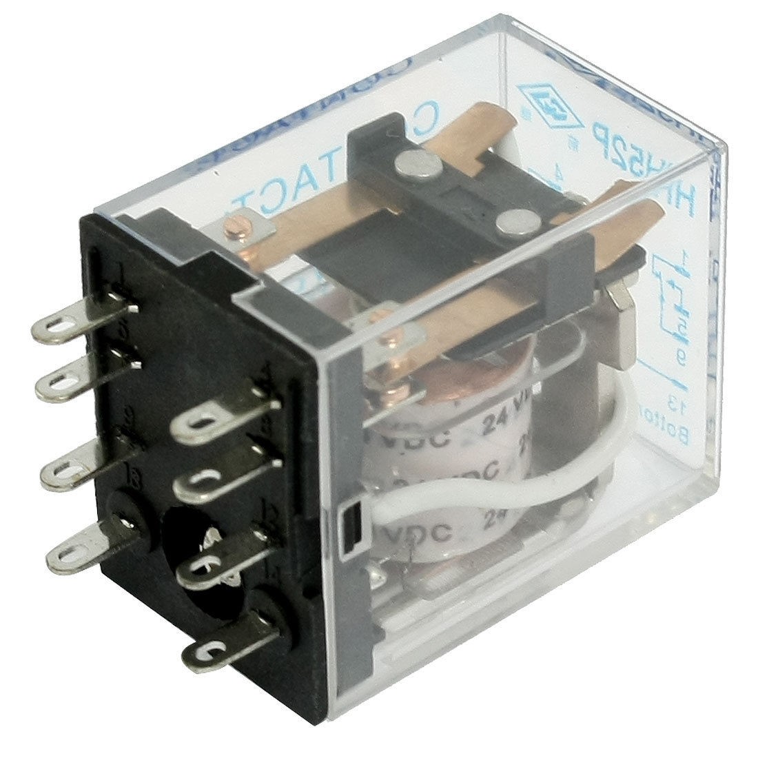 HH52P DC 24V Coil 8 Pin General Power Relay DPDT 5A 240VAC 28VDC