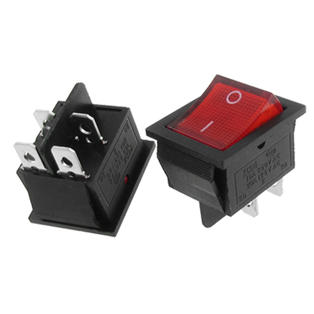 AC250V 16A AC125V 20A 4 Pin DPST ON/OFF Snap In Boat Rocker Switch 5pcs