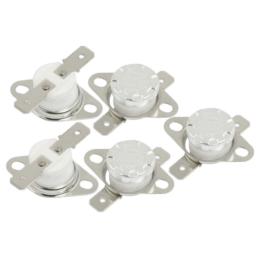 5 Pcs KSD301 Temperature Control Switch Thermostat 200 Celsius NC Luxqp
