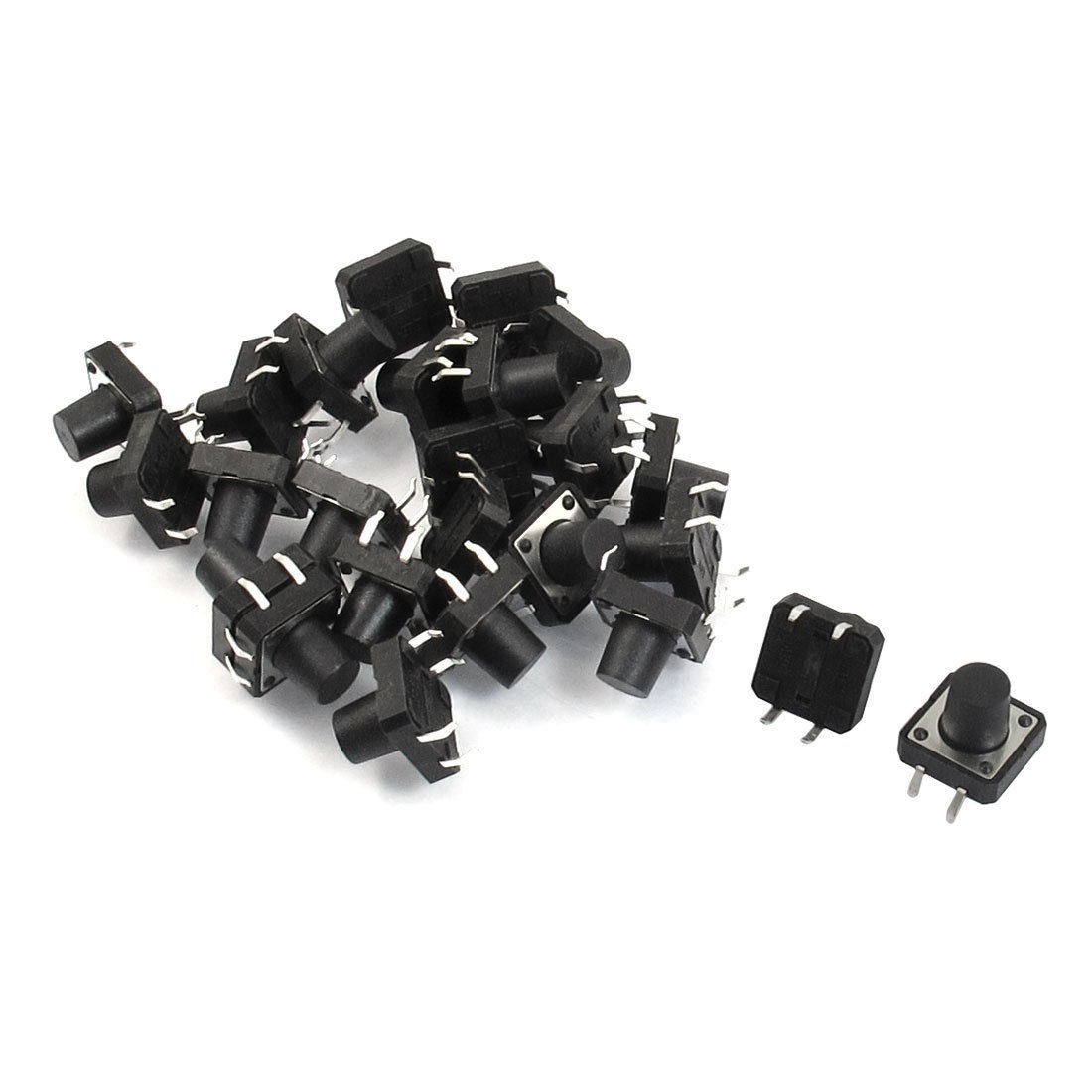 12x12x10mm 25 Pcs 4 Terminals Momentary Push Button Tact Switches