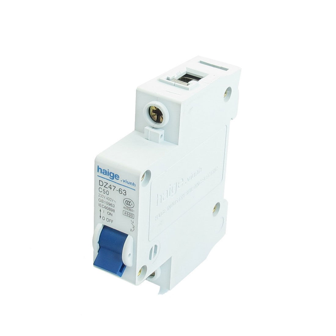 AC 230V 400V 50A 1 Pole MCB Miniature Circuit Breaker DZ47-63 C50