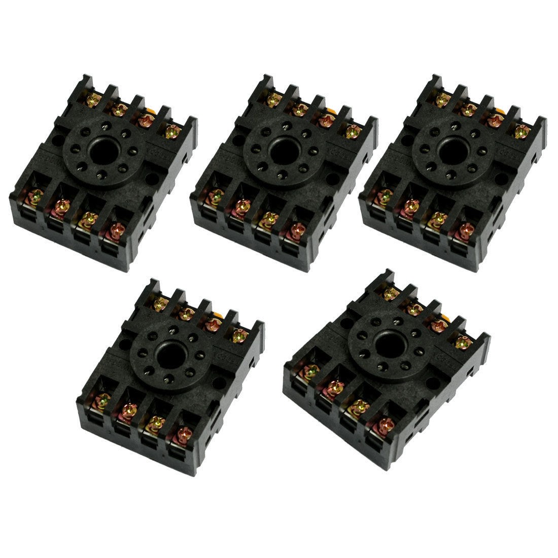 5 Pcs 8-Pin Screw Terminals PF083A Relay Base Socket for Time Delay