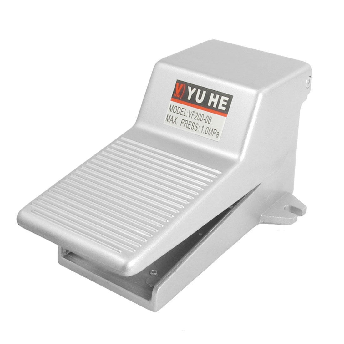 Gray Antislip Metal Momentary Industrial Foot Pedal Operated Valve Air Switch