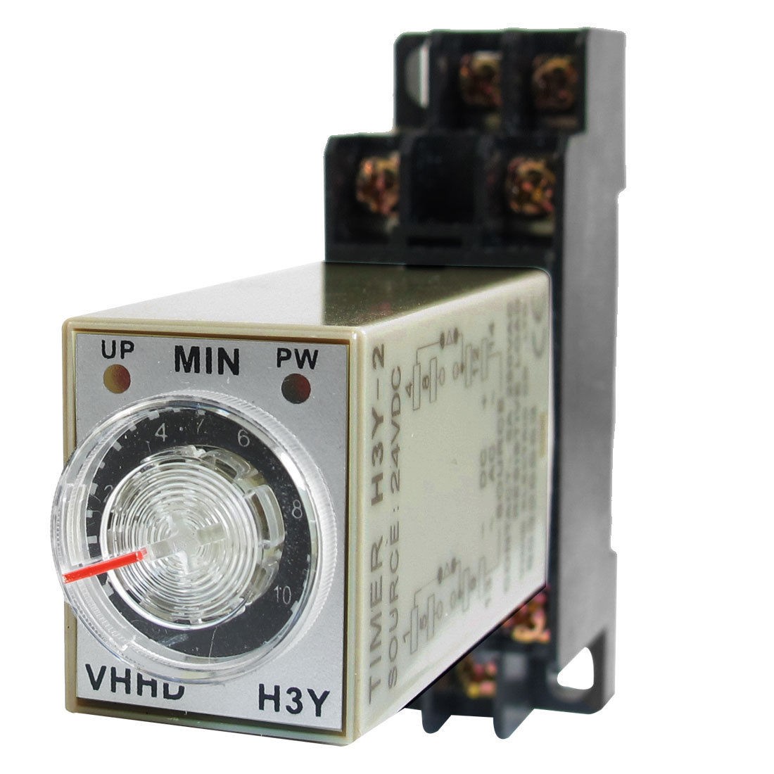 DC 24V 0-10 Minute 10m Timer Power On Delay Time Relay 8 Pin H3Y-2 w Socket