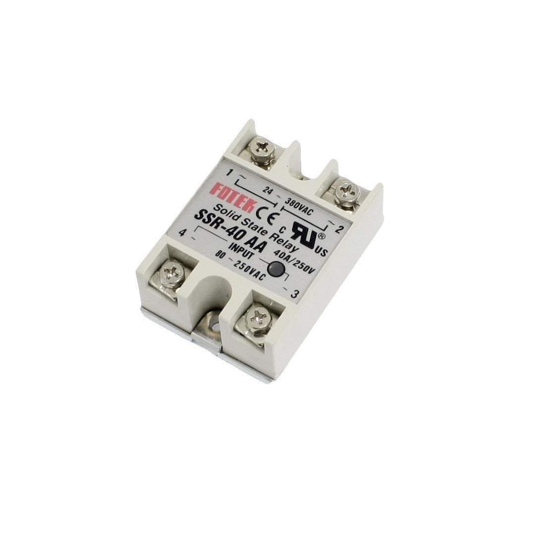 AC-AC Metal Base Solid State Relay SSR-40AA 40A Output AC 24-380V