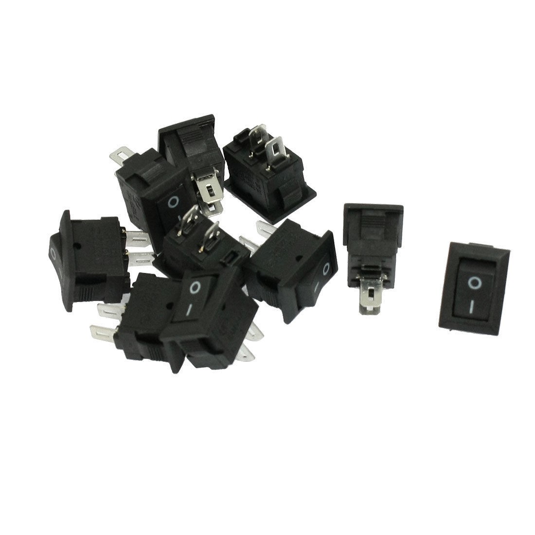 10 x SPST 10A/125V 6A/250V On-Off Boat Rocker Switches Evtbc