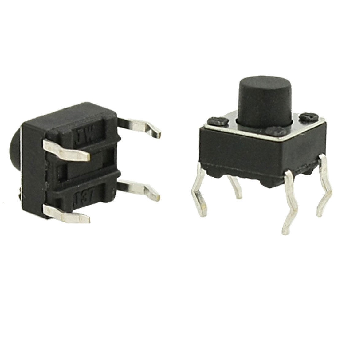 100 Pcs 6x6x6mm Momentary Tactile Tact Push Button Switch 4 Pin DIP Through Hole