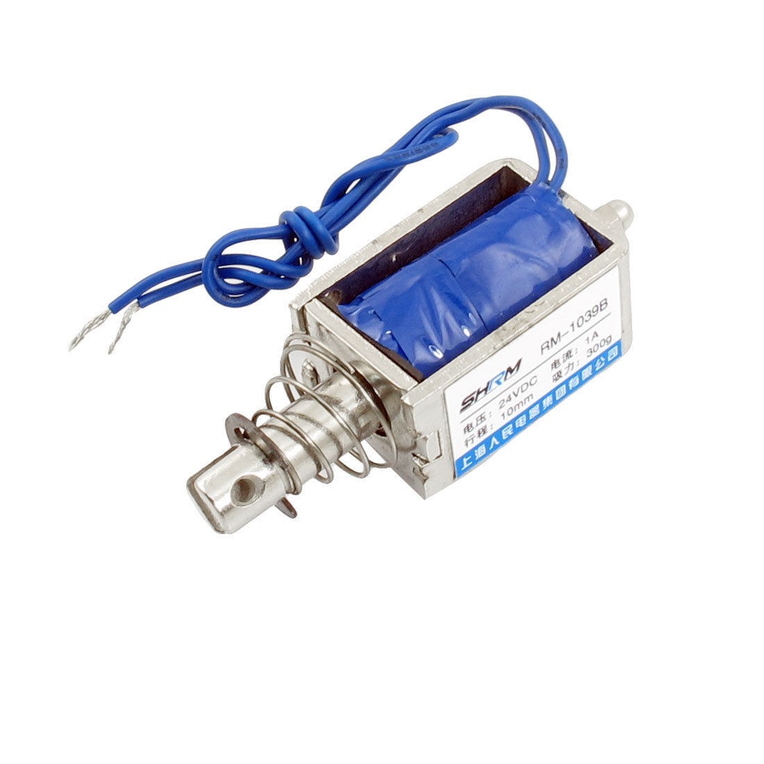 DC 24V 1A 0.3Kg Force 10mm Stroke Push Solenoid Electromagnet