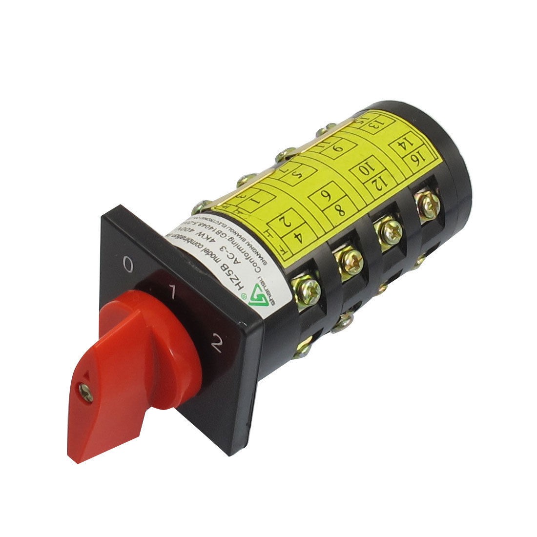 Locking 16 Terminals AC 380V 10A 3 Position Cam Combination Changeover Switch