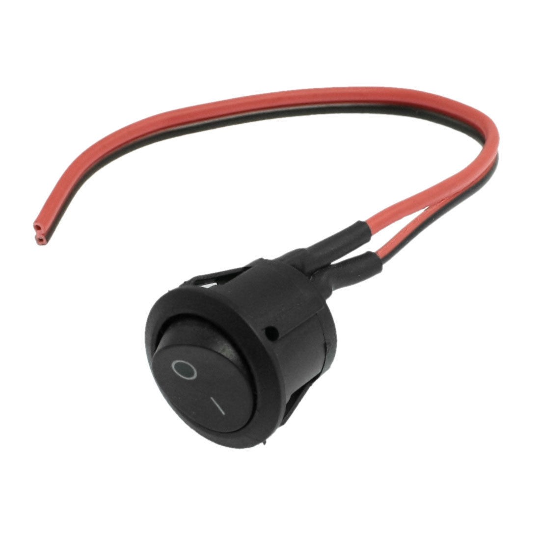 AC 250V/5A AC 125V/10A on/off Round DIY Car Rocker Switch Black Red Cable