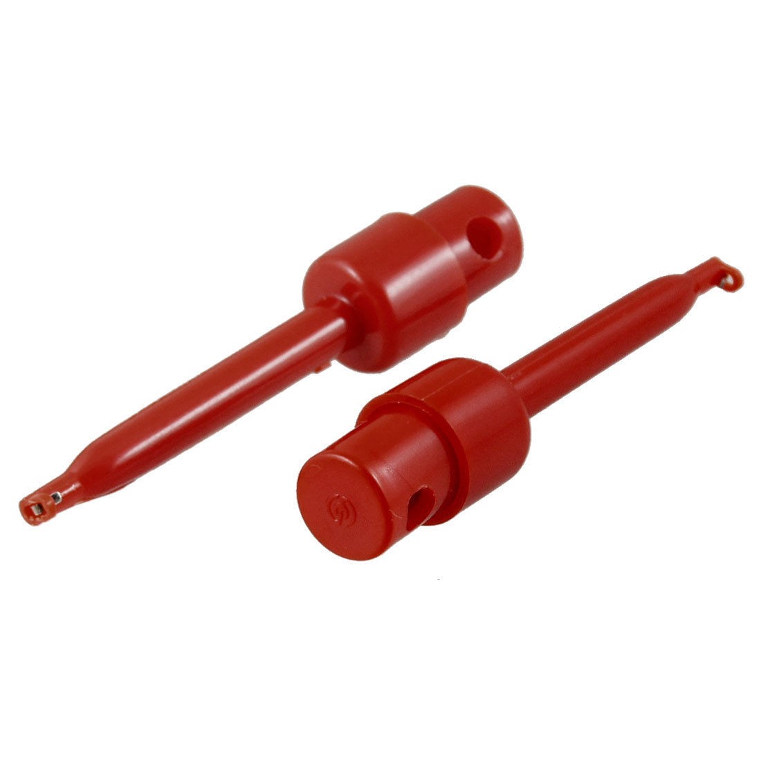 2.2" Long Meter Multimeter Lead Wire Testing Hooks Clip Red 2 Pcs