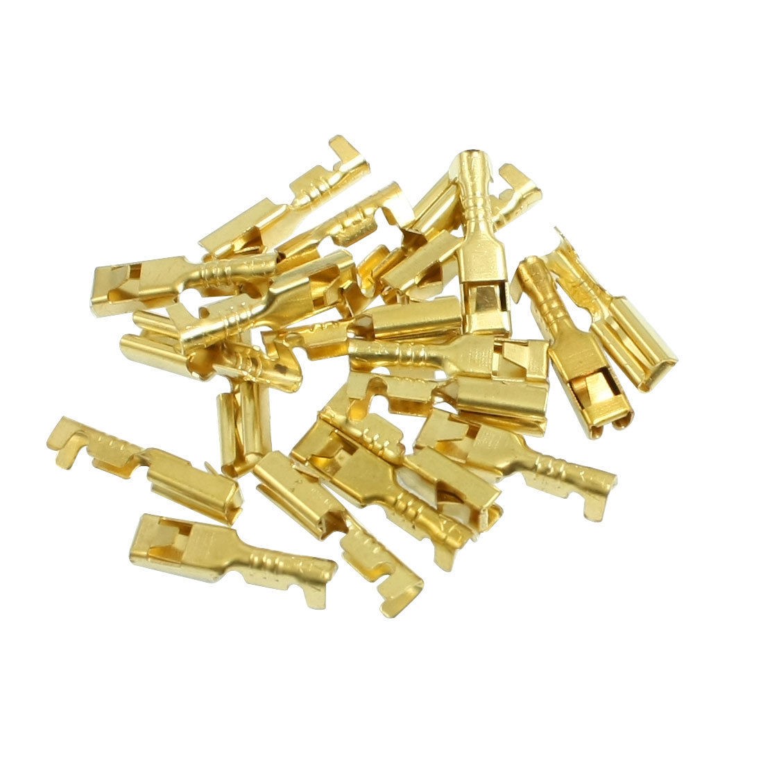 20 x Gold Tone Female Spade Crimp Terminals 2.8mm Wiring Connectors
