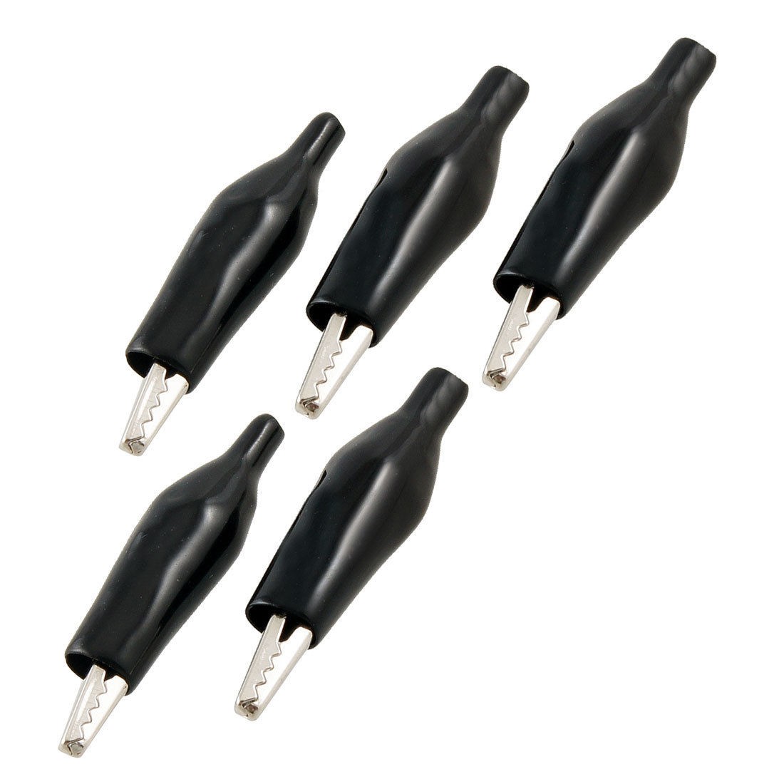 5 Pcs Black Boot 46mm Insulated Alligator Clips Clamps for Testing Probe