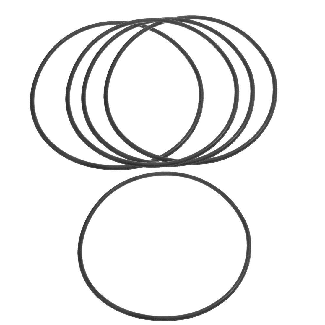 5 Pcs 95mm x 2.65mm Black Silicone O Rings Oil Seals Gaskets