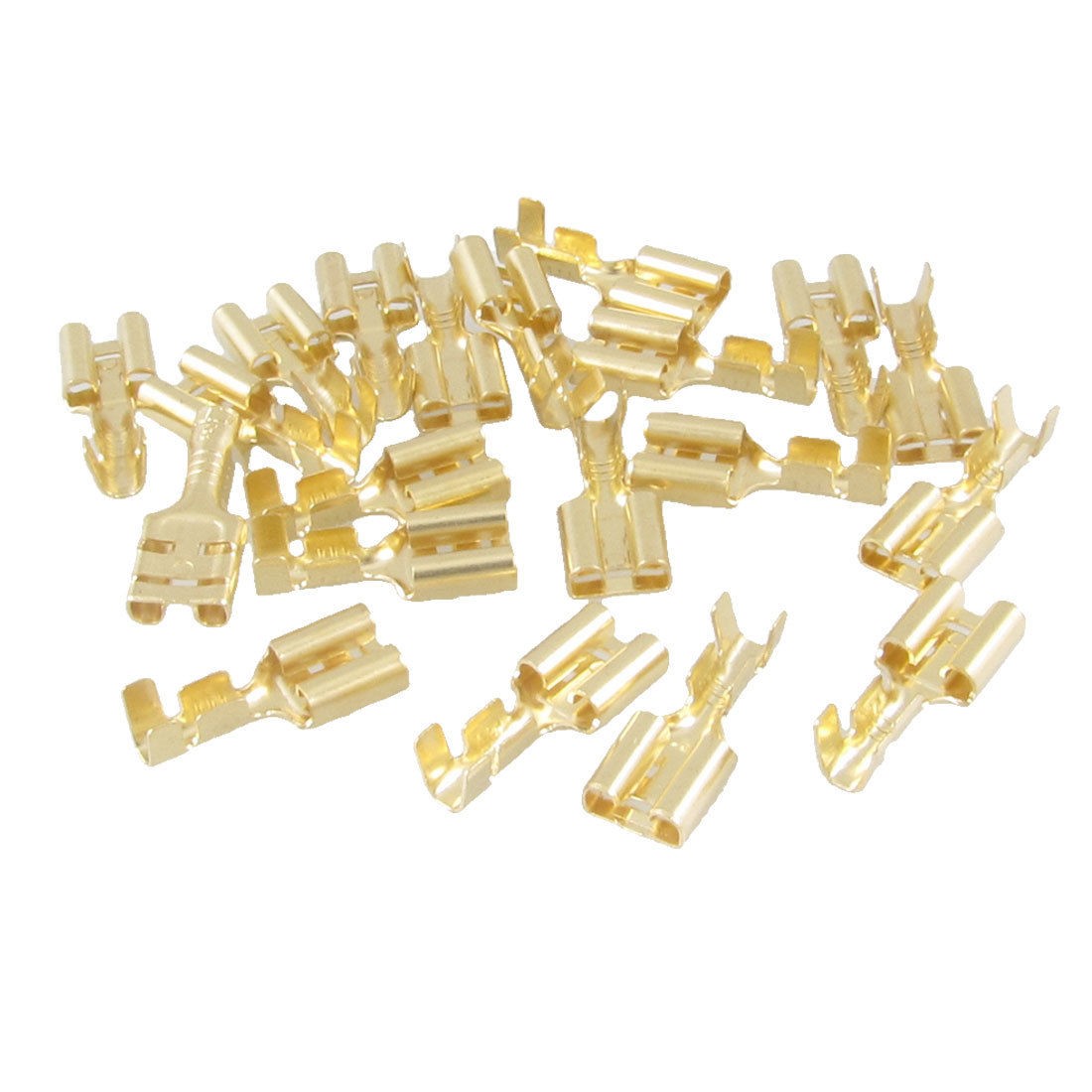 20 Pcs 6.8mm Stud Brass Female Cable Crimp Terminal Connector