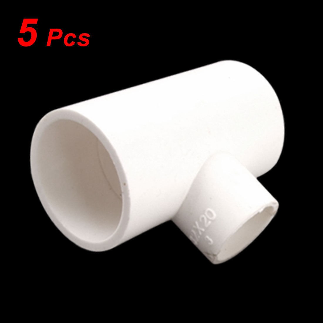 5 Pcs 32mm to 20mm PVC-U Water Pipe Tee Adapters Connectors Fittings