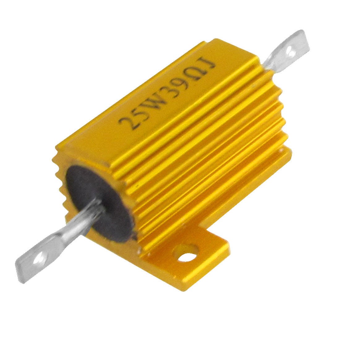 Gold Tone Aluminum Housed 25W 5% 39 Ohm Resistors