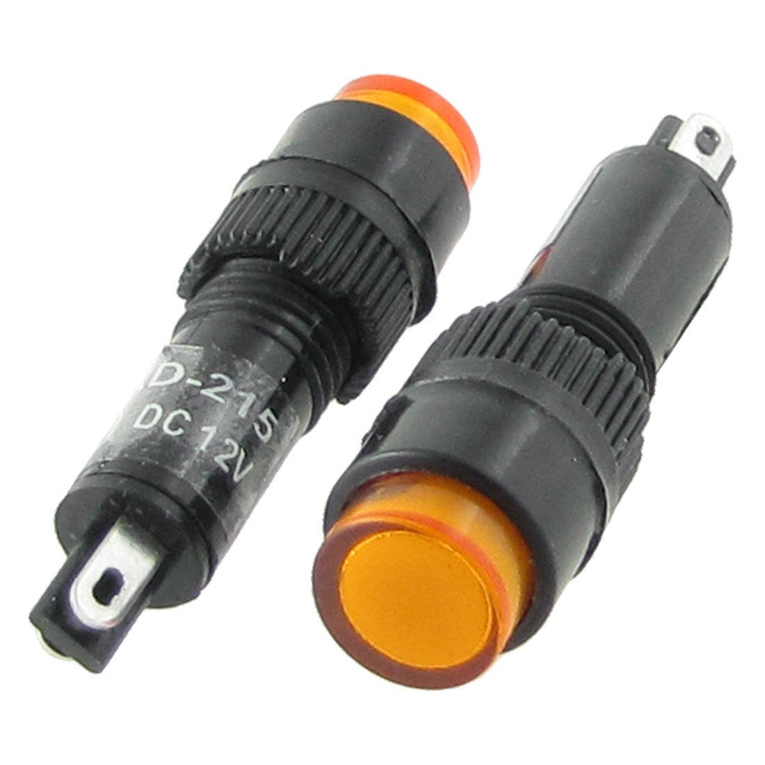 10 Pcs Yellow Neon Indicator Pilot Signal Light Lamp 8mm 12V