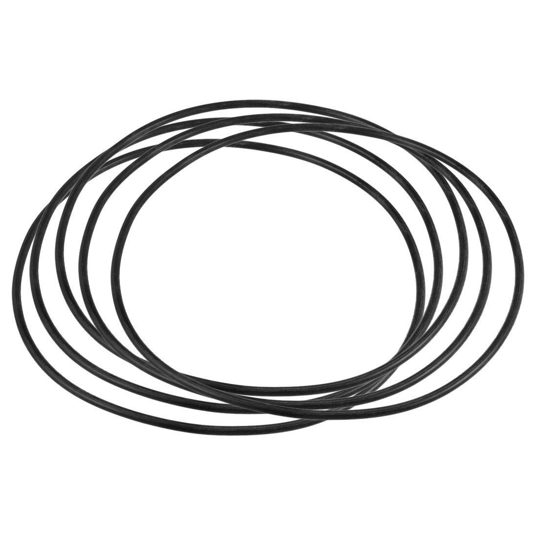 5 Pcs 120mm x 2.4mm Black Silicone O Rings Oil Seals Gaskets