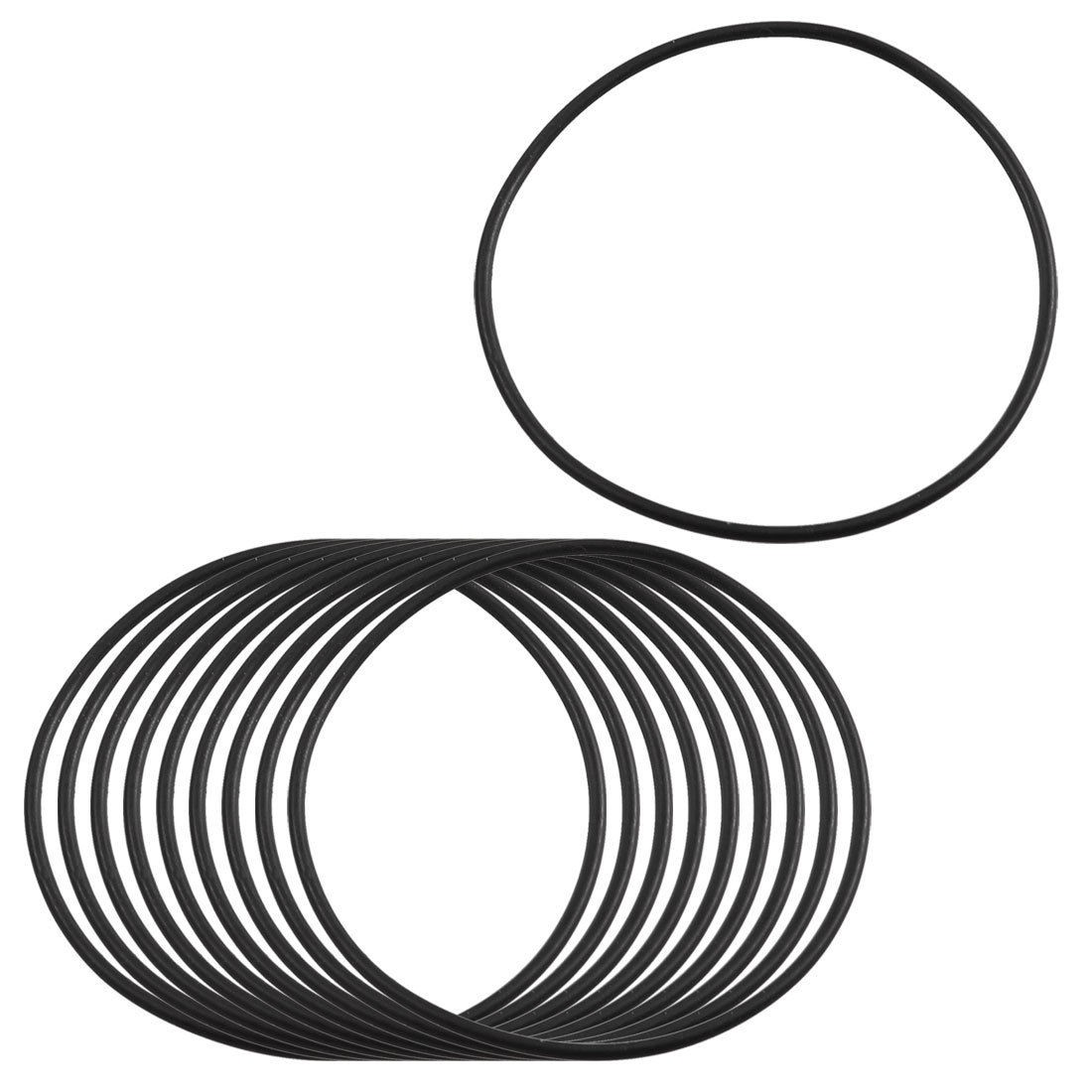 10 Pcs Black Rubber Oil Filter O Ring Seal Gasket Washer 56mm x 1.8mm