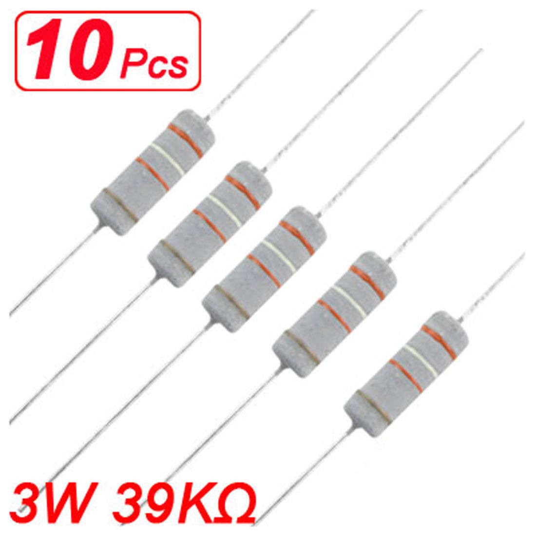 3 Watt 39K ohm Metal Oxide Film Resistor 3W 500V 10 Pcs