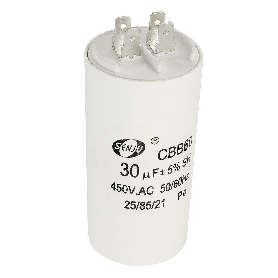 CBB60 AC 450V 50/60Hz 30uF 8mm Thread Polypropylene Film Motor Run Capacitor