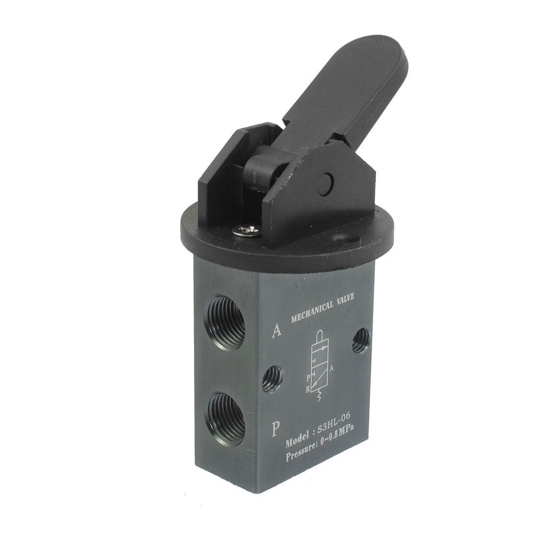 S3HL 06 2 Position 3 Way Handle Control Pneumatic Mechanical Valve PT 1 8"