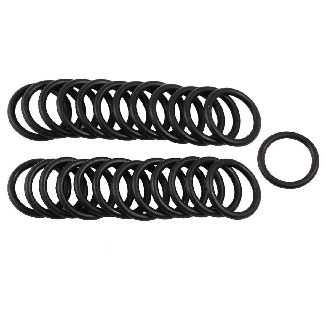 50 x Black 26mm OD 3mm Thickness Nitrile Rubber O-ring Oil Seal Gaskets