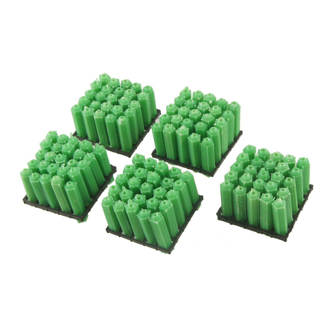 125 Pcs Masonry Fixing Green Plastic 7mm Dia Nonslip Wall Plugs