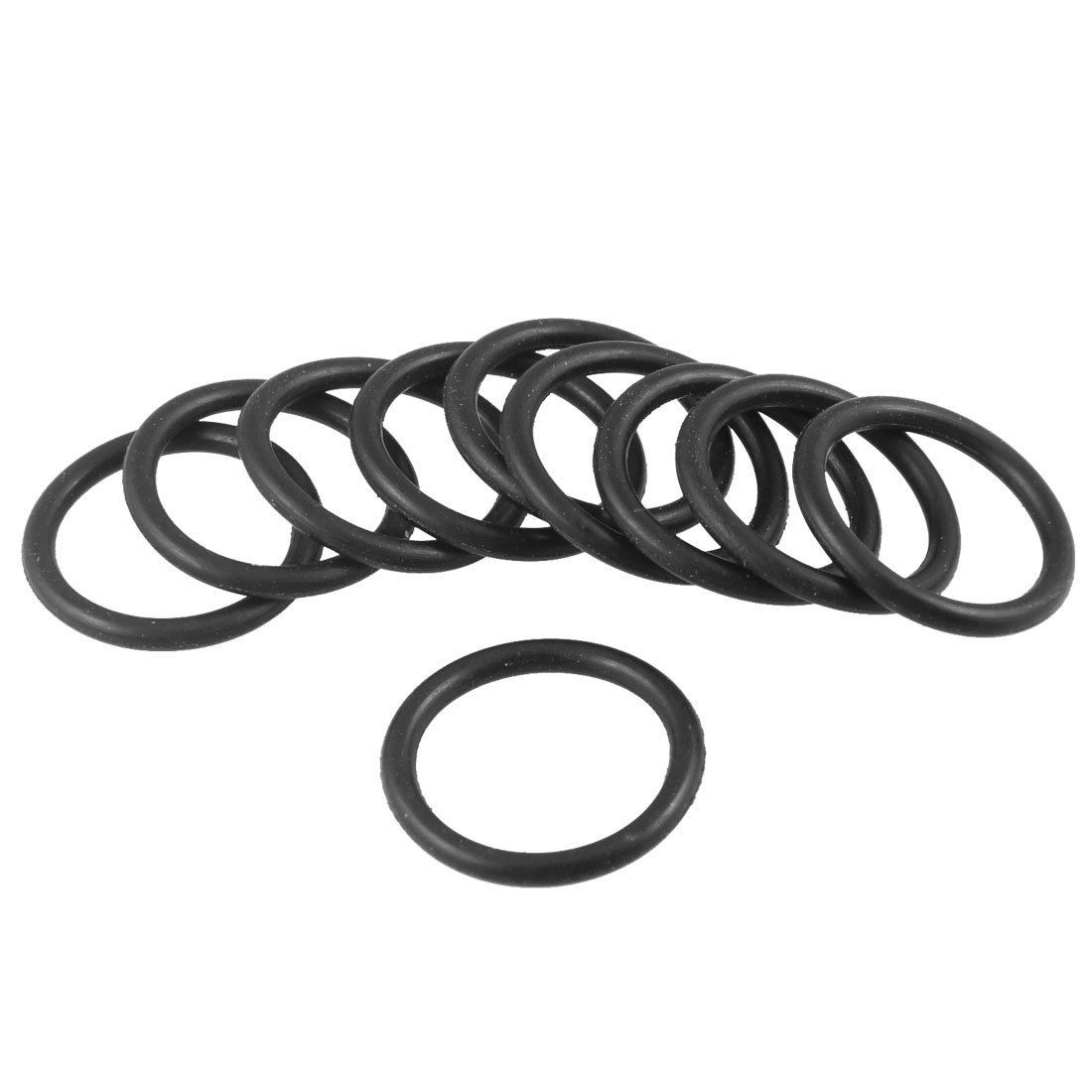 10 Pcs Black 18mm OD 2mm Thickness Nitrile Rubber O-ring Oil Seal Gaskets