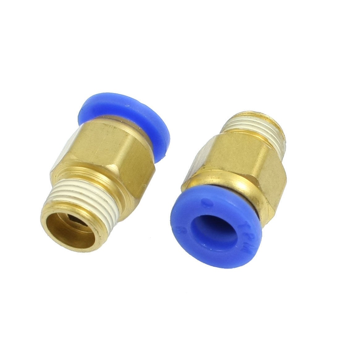 2 Pcs 6mm OD Tube to 9mm Male Thread Pneumatic Connector Quick Fitting