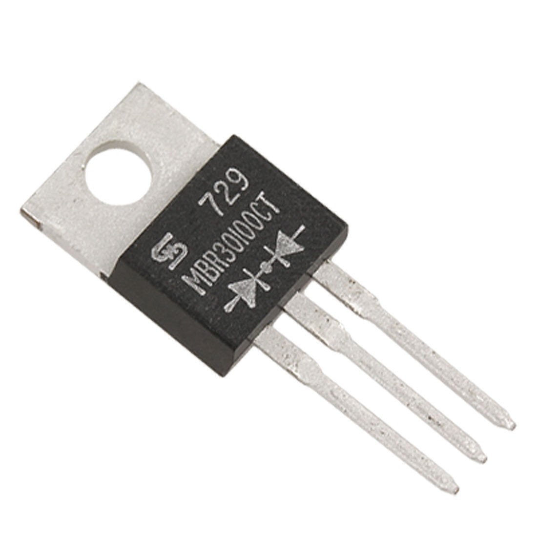 3 Pcs 3 Terminals Schottky Barrier Diode 30A 100V Black