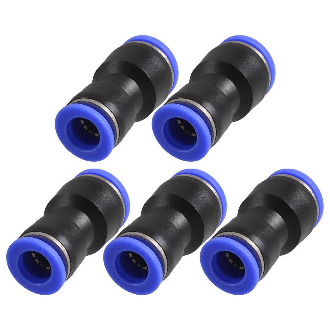 5 Pcs Air Piping 12mm to 10mm Straight One Touch Fittings Quick Connectors