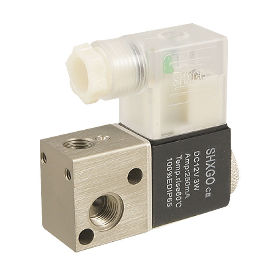 Direct Action 2 Position 3 Way Pneumatic Air Solenoid Valve DC 12V 3W