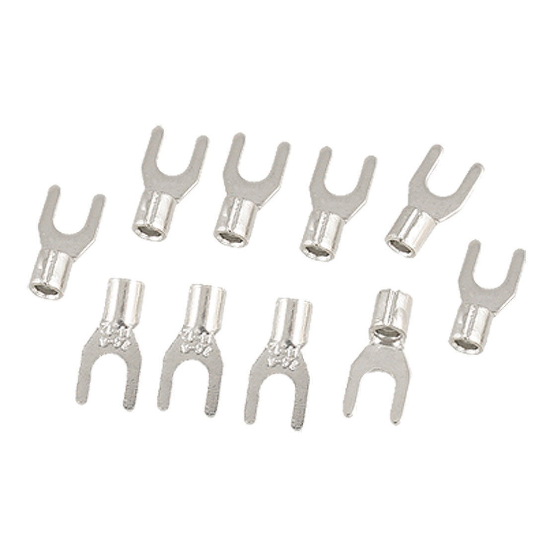 10 Pcs SMB 3 5 4 Uninsulated Fork Spade Crimp Terminals