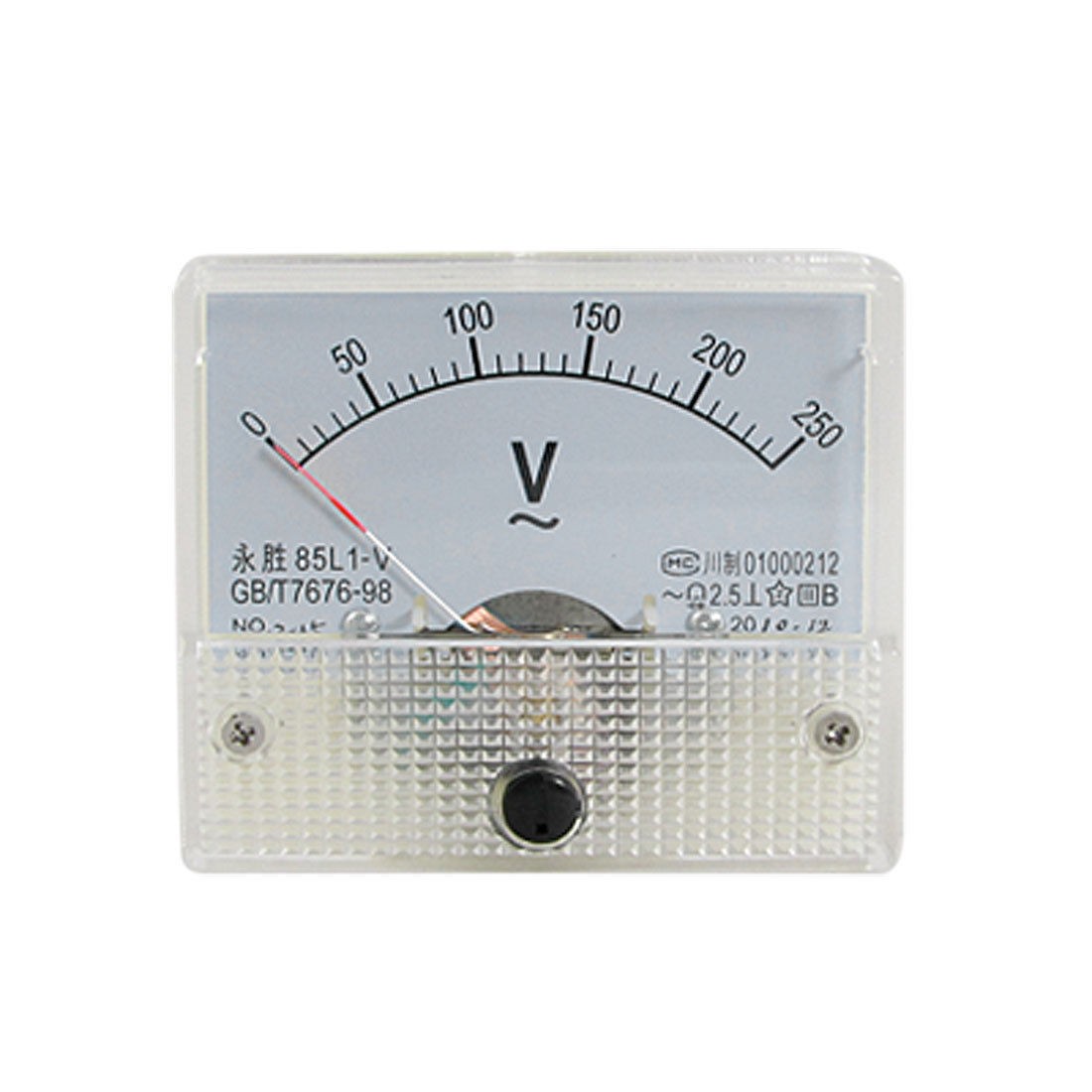 AC 0-250V Rectangle 85L1-V Analog Panel Voltage Gauge 