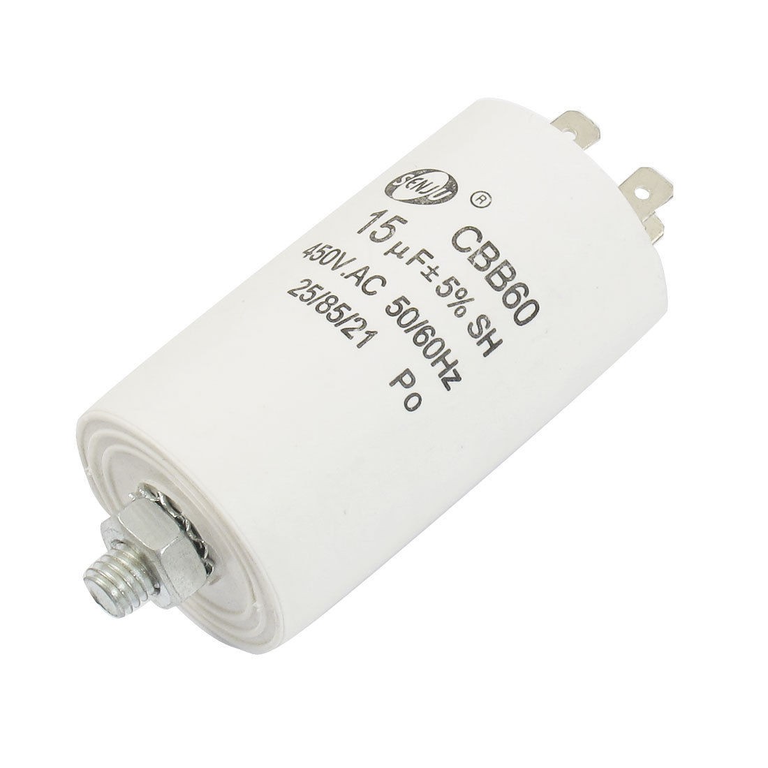 CBB60 AC 450V 15uF 8mm Thread Non Polar Polypropylene Film Motor Capacitor